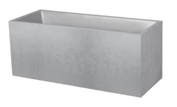 Jardinière polypropylène EDA L.99.5 x l.99.5 x H.43.5 cm gris béton 98L