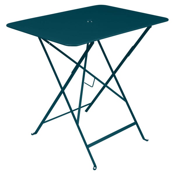 Table de jardin FERMOB Bistro rectangulaire bleu 4 personnes