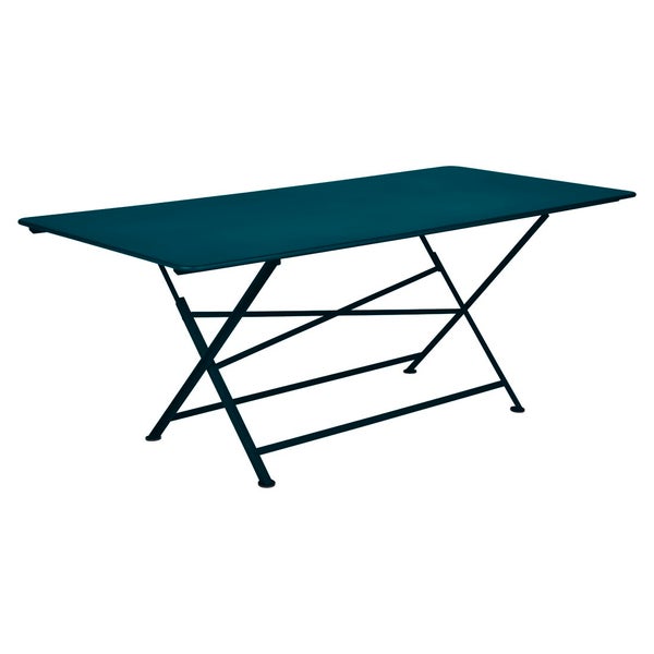 Table de jardin FERMOB Cargo rectangulaire bleu 8 personnes