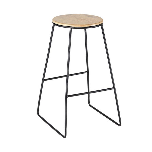 Tabouret de bar Anna, noir H.70 cm