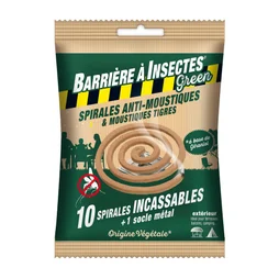 Lot de 10 spirales anti-moustiques