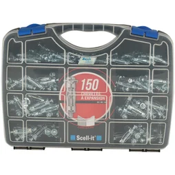 Kit de 150 chevilles à expansion + 150 vis tête cylindrique SCELL-IT