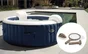 Pure Spa gonflable INTEX Blue Navy rond 6 places + Kit d'entretien