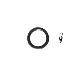 Lot de 10 anneaux pour tringle à rideau Facto 16 / 19 mm acier noir brossé