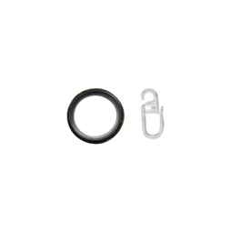 Lot de 10 anneaux pour tringle à rideau Neo 20 mm acier jaune brossé