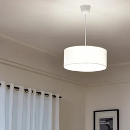 Suspension Sitia, 3 x E27, diamètre 48 cm, coton blanc INSPIRE