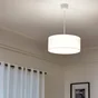 Suspension Sitia, 3 x E27, diamètre 48 cm, coton blanc INSPIRE