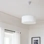 Suspension Sitia, 3 x E27, diamètre 48 cm, coton blanc INSPIRE