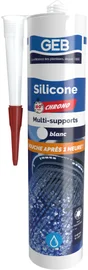 Joint silicone d'étanchéité, GEB, cuisine / salle de bains 890780, blanc, 280 ml