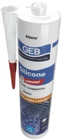 Joint silicone d'étanchéité, GEB, cuisine / salle de bains 890780, blanc, 280 ml