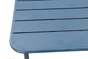 Table de jardin Café carrée bleu en acier 4 personnes