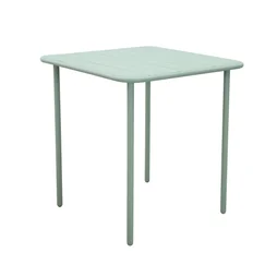 Table de jardin CAFE carrée en métal coloris vert – 2 personnes