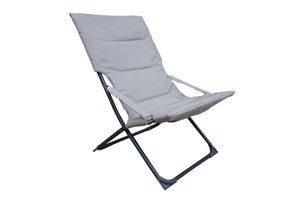 Relax de jardin Marsella en acier gris / argent