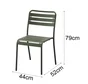Chaise de jardin Café en acier vert