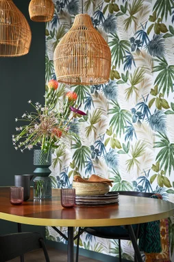 Papier peint intissé Wild palms vert