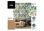Papier peint intissé Wild palms vert