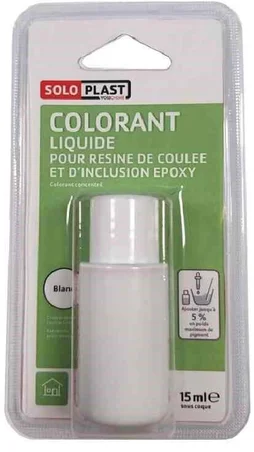 Colorant pour résine époxy en poudre Soloplast 15ml blanc opaque