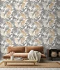 Papier peint vinyle Wild palms gris