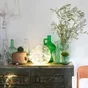Lampe en verre blanc chaud