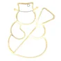 Decor noel lumineux int/ext bonhomme neige h47cm 288 led blanc chaud cable transparent 5m