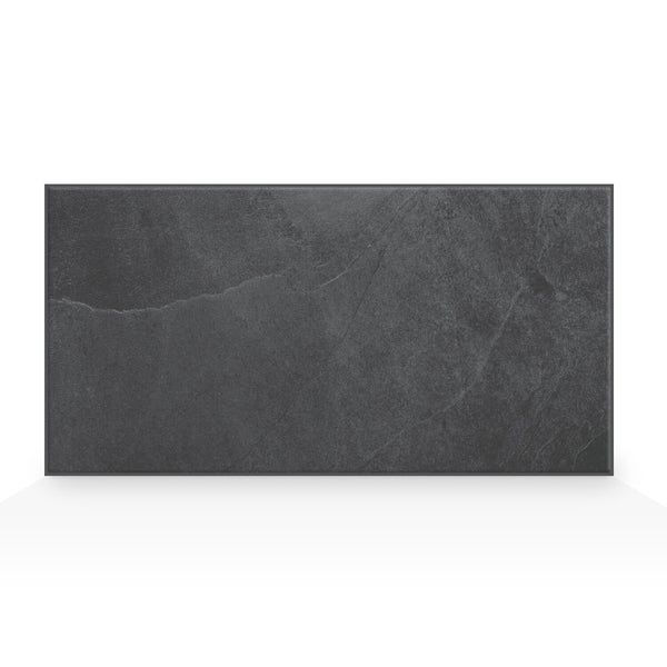 Lot de 2 crédences adhésives Blok beton, gris, 57.3 cm x 29.4 cm