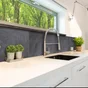 Lot de 2 crédences adhésives Blok beton, gris, 57.3 cm x 29.4 cm