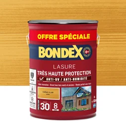 Lasure BONDEX très haute protection 8 ans chêne clair satiné 6 l