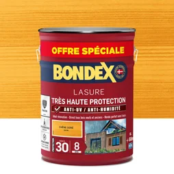 Lasure BONDEX très haute protection 8 ans chêne dore satiné 6 l
