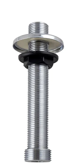 Traverse de cloison 135mm mâle / mâle / 15x21mm / 20x27mm chromé