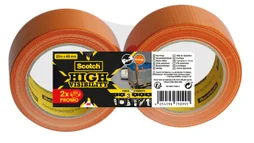 Lot de 2 adhésifs de réparation High visibility SCOTCH L.25 m x l.48 mm orange