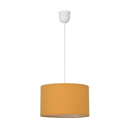 Suspension Alma coton, moutarde, diam.28 cm, E27