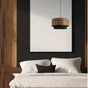 Suspension Stratos bosk, acier, diam.38 cm, E27, noir