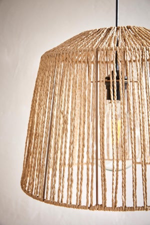 Suspension Quintana, papier, beige, diam.40 cm, E27