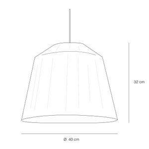 Suspension Quintana, papier, beige, diam.40 cm, E27