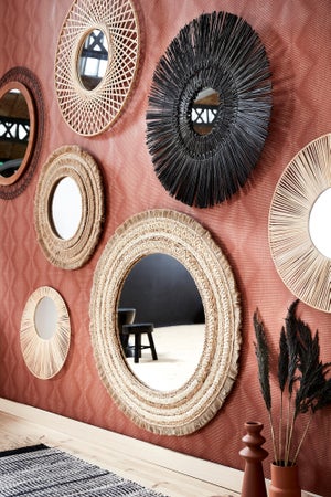 Miroir rond Broka naturel diam.65 cm