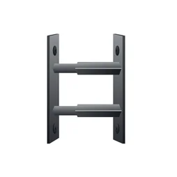 2 barreaux télescopiques pour fenêtre, acier gris, MOTTEZ, L.30 à 55 cm