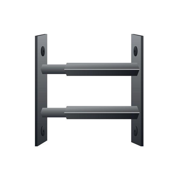 2 barreaux télescopiques pour fenêtre, acier gris, MOTTEZ, L.55 à 103 cm