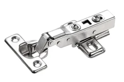 Charnière invisible acier pour meuble, 1/2 applique entraxe 38 mm D.26 mm