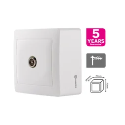 Prise tv saillie surface LEXMAN blanc