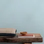Papier peint vinyle Beton metal bleu