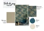 Papier peint vinyle intissé Textile nacre dore Inspire