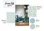 Papier peint intissé Textile mat INSPIRE bleu misty