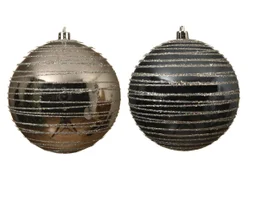 Boule décorative bleu nuit blanc froid