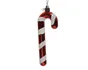 Deco Noel a suspendre plastique sucre d'orge blc/rge paillet h12cm-pc