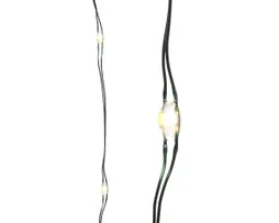 Guirlande int microled 40l blanc chaud 195cm cable argent 30cm 3pileaa