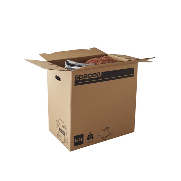 Carton ondulé 144 l, l.60 cm x H.60 cm x p.40 cm