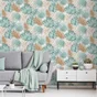 Papier peint intisse Monstera paillette vert