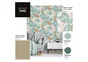 Papier peint intisse Monstera paillette vert
