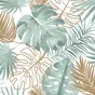 Papier peint intisse Monstera paillette vert