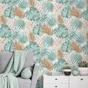 Papier peint intisse Monstera paillette vert